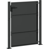 vidaXL Vrtna vrata Črna 105 x 125 cm Jeklo s prašnim premazom | Shoptok.si