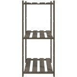  Stalak za pohranu 3 razina sivi 80x38x90 cm masivna borovina | shoptok.hr