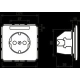 Jung SCHUKO vtičnica 16A 250V CD 1520 BFNA GN, (20888399) | Shoptok.si