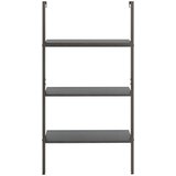  Naslanjajuća polica s 3 razine crna 64 x 35 x 120,5 cm | Eponuda.ba