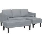  Set sofe s jastukom 2 pcs Svijetlo siva Poliester | shoptok.hr