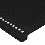  LED uzglavlje crno 203 x 16 x 118/128 cm od tkanine | Eponuda.com