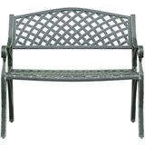 vidaXL vrtna klupa 102 cm od lijevanog aluminija zelena | shoptok.hr