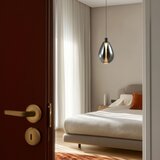  visilica na sajli denso 1xG9/5W/230V prečnik 20 cm crni hrom | Eponuda.com