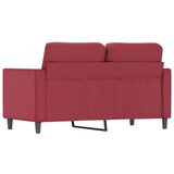  Dvosjed od tkanine crvena boja vina 120 cm od umjetne kože | shoptok.hr