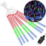 springos Božične lučke 8 enot. 144 LED snežink, ki padajo kot raznobarvni zunanji meteorji, (21638528) | Shoptok.si