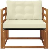  Set vanjskih sofa Čvrsto drvo akacije i Textilene Prirodna | shoptok.hr