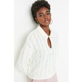Trendyol Ecru Knitted Detailed Knitwear Sweater Cene