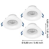 Eglo 902272-SET 3xLED stropna ugradna svetla za kupatilo SALABATE LED/4,9W/230V pr.8,8cm IP65 bela | Eponuda.com