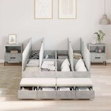  okvir postelje z dodatnim prostorom za shranjevanje Betonsko siva 120x200 cm, (22103382) | Shoptok.si