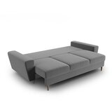 Cosmopolitan Design Svetlo siva žametna raztegljiva sedežna garnitura s prostorom za shranjevanje 235 cm Kyoto – | Shoptok.si