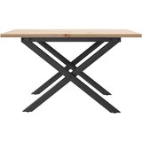  Stolić za kavu X-oblika 60x60x40 cm borovina i čelik | shoptok.hr