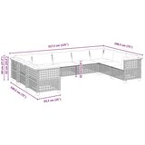 vidaXL 9-dijelni set vrtnih sofa s jastucima bež od poliratana | shoptok.hr