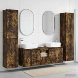  Set namještaja za kupaonicu 5 kom. Dimljeni hrast Smeđa 33 x 34.5 x 160 cm | Shoptok.si