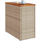  Vrtni stol sa drvenom pločom bež 58x27,5x55 cm od poliratana | shoptok.hr