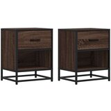 vidaXL Nočna omarica 2 kosa rjavi hrast 40x31x50 cm inženirski les, (21327401) | Shoptok.si