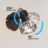 Nettlife Retro Črne Stropne Svetilke, E14 Nastavljiva Vintage, 1 Plamen, 350°, Maks. 40W, (22110717) | Shoptok.si