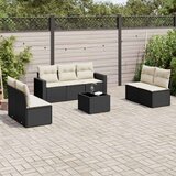 vidaXL 8-dijelni set vrtnih sofa od poliratana s jastucima crni | shoptok.hr