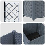  Vrtna saksija Svijetlo siva 40 x 40 x 143 cm Plastika | shoptok.hr