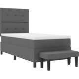  Krevet s opruga kutije Tamno siva 90 x 190 cm tkanina | shoptok.hr