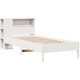vidaXL Krevet s regalom za knjige bez madraca bijeli 75x190cm borovina | shoptok.hr