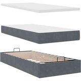 vidaXL Okvir kreveta s madracima tamnosivi 90x190cm baršunasti | shoptok.hr