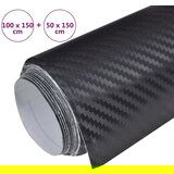 vidaXL Folija za avto 2 kosa 3D črna 100x150 cm | Shoptok.si