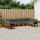  Set vanjskih sofa 10 pcs Prirodna i antracit | shoptok.hr