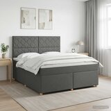 Boxspring krevet s madracem Tamnosiva 160 x 200 cm Tkanina Slike