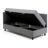 Bonami Selection Siva oblazinjena postelja s prostorom za shranjevanje z vzmetnico 120x200 cm Avela – | Shoptok.si