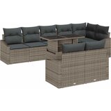  Sjedeća garnitura za vrt s jastukom s pohranom 9 pcs Siva | shoptok.hr