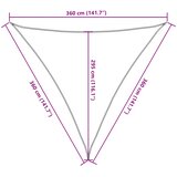  Sjenica Jedro HDPE Trokutasta 3,6x3,6x3,6 m Bež | shoptok.hr