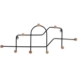 Črn kovinski stenski obešalnik 71 cm Maze –