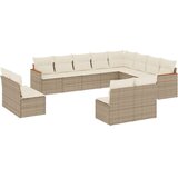 vidaXL 12-dijelni set vrtnih sofa od poliratana s jastucima bež | shoptok.hr