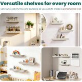 JUJOYBD 3-delni set ozkih plavajočih stenskih polic | Shoptok.si