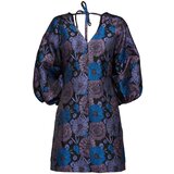 Selected Femme Petite Obleka 'Elani' temno modra / sivka / temno liila / črna | Shoptok.si