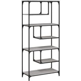  The Living Store Knjižna omara siva sonoma 81x36x176 cm inženirski les - Knjižna Omara, (21444247) | Shoptok.si
