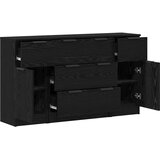  Kreveta s ladicama 3 pcs Crni hrast Konstruirano drvo | shoptok.hr