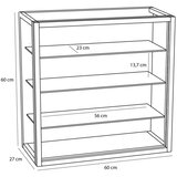 Hübsch Stenska vitrina v hrastovem dekorju v naravni barvi 60x60x27 cm Poetic – | Shoptok.si