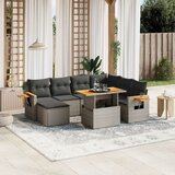 vidaXL 8-dijelni set vrtnih sofa od poliratana s jastucima sivi | shoptok.hr