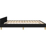  Za krevet s uzglavljem crni 160 x 200 cm od tkanine | shoptok.hr