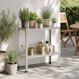  Stol za presađivanje 100 x 40 x 80 cm Nehrđajući čelik Srebrna | shoptok.hr