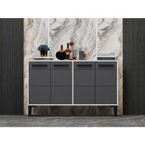 Hanah home Stria - White, Anthracite WhiteAnthracite Console | ePonuda.com
