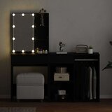  LED Set Toaletnog Stola s ladicama Crni hrast 140 x 40 x 140 cm | Eponuda.com