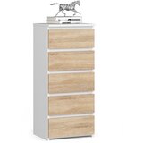 AKORD KOMODA CL5 BELE / SONOMA HRAST, (21703206) | Shoptok.si