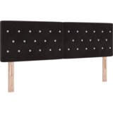 vidaXL Box Spring postelja z vzmetnico Črna 160x200 cm Velur | Shoptok.si