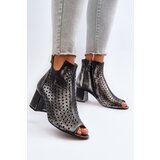 Maciejka Leather Cut-Out Boots Cene