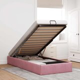 vidaXL Otomanski posteljni okvir brez vzmetnice roza 90x190 cm žamet | Shoptok.si