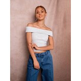 Edoti Women's ribbed crop top with open shoulders SL | shoptok.hr