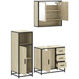 vidaXL 3-dijelni set kupaonskog namještaja boja hrasta sonome drveni | shoptok.hr